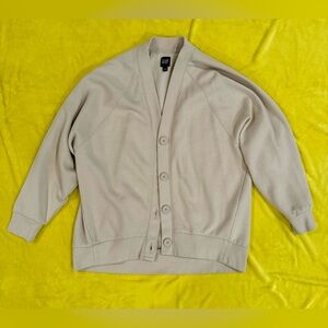 GAP Vintage Soft Oversized Cocoon Cardigan | fleece | Beige Tan